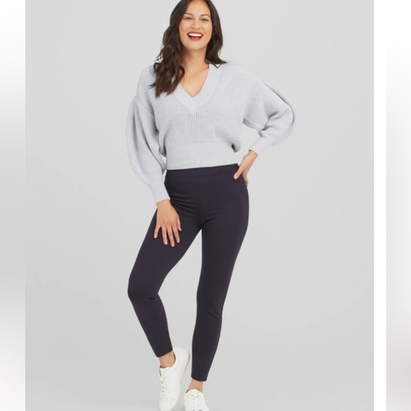 SPANX Pants - Spanx The Perfect Pant Ankle Rear Pocket Ponte Knit black Size Medium Hi Waist